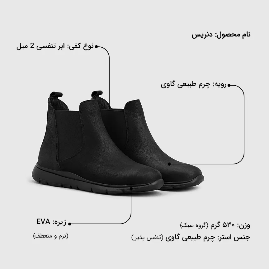 نیم بوت زنانه دنریس