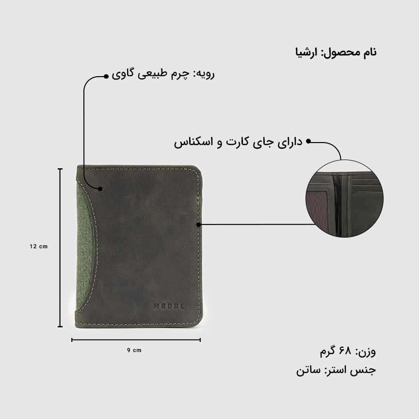 کیف پول جیبی مردانه ارشیا
